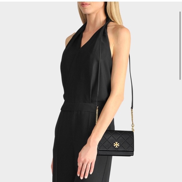 Tory Burch Mini Georgia Turnlock Chain - Quilt Pattern Embossing Leather Bag - Picture 2 of 13